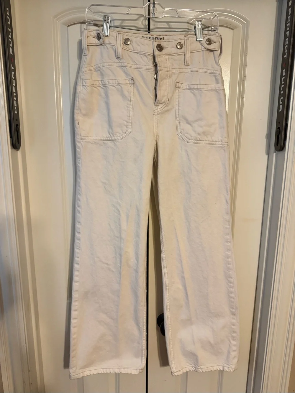 Free People Palmer Cuffed Jeans - Ivory